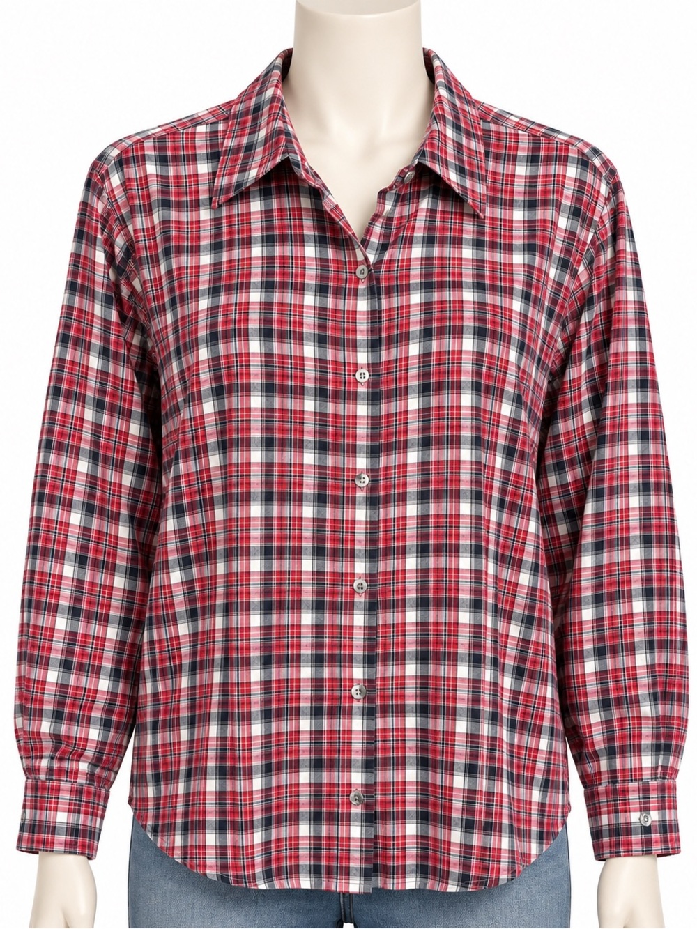 Vintage Woolrich Plaid Flannel Shirt Women’s XL Red Black Button Up